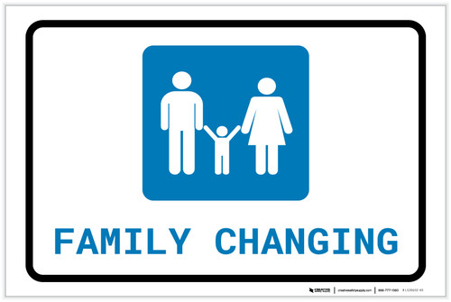Family Changing with Icon Landscape - Label