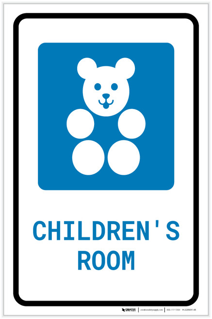 Children's Room with Icon Portrait - Label