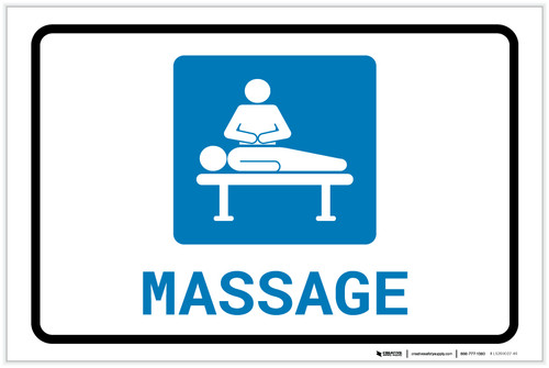 Massage with Icon Landscape - Label