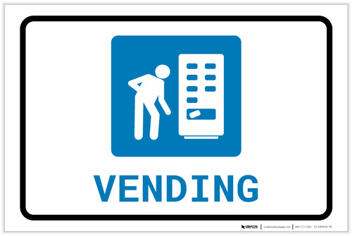 Vending Machine with Icon Landscape - Label