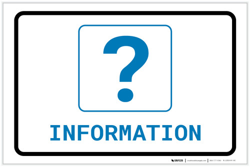 Information with Question Mark Landscape v2 - Label