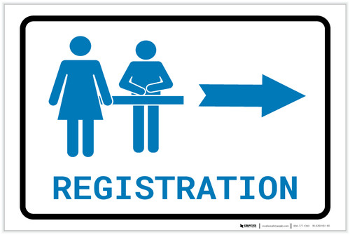 Registration Right Arrow with Icon Landscape v2 - Label