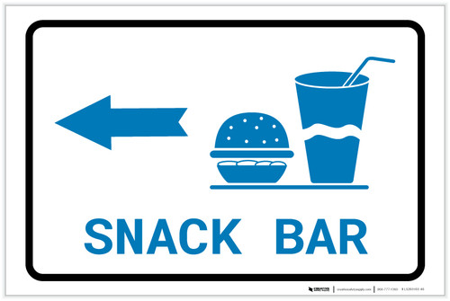 Snack Bar Left Arrow with Icon Landscape v2 - Label