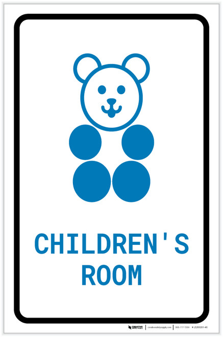 Children's Room with Icon Portrait v2 - Label