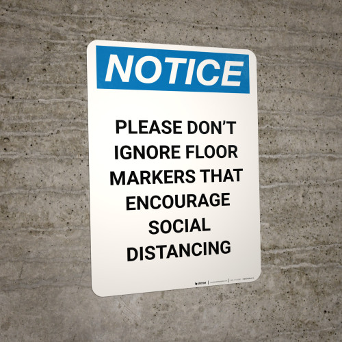 Notice: Please Don't Ignore Floor Markers that Encourage Social