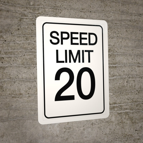 Speed Limit 20 - Wall Sign
