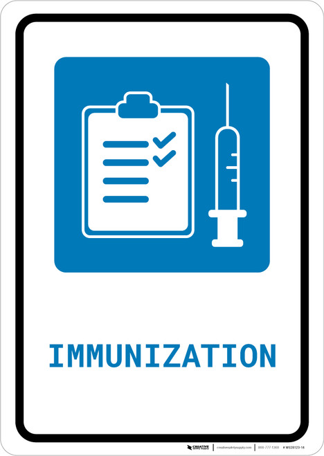 Immunization with Icon Portrait - Wall Sign