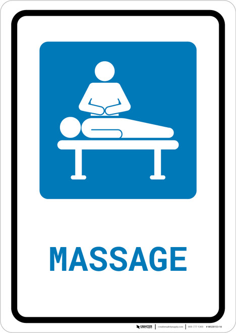 Massage with Icon Portrait - Wall Sign