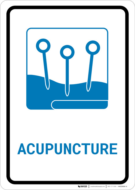 Acupuncture with Icon Portrait v2 - Wall Sign
