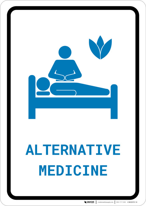 Alternative Medicine with Icon Portrait v2 - Wall Sign