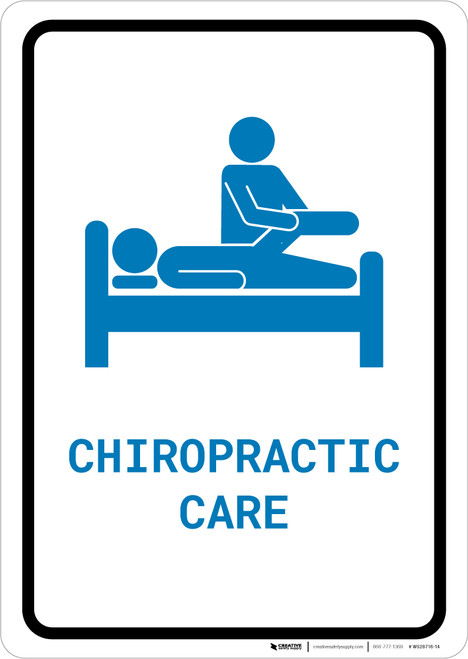 Chiropractic Care with Icon Portrait v2 - Wall Sign