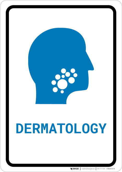 Dermatology with Icon Portrait v2 - Wall Sign