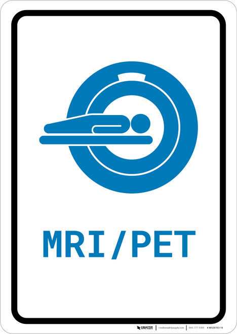 MRI/PET Scan with Icon Portrait v2 - Wall Sign