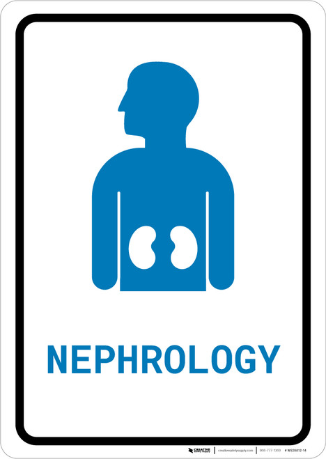 Nephrology with Icon Portrait v2 - Wall Sign