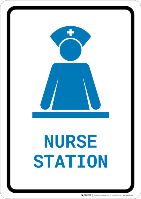 Nurse Station with Icon Portrait v2 - Wall Sign