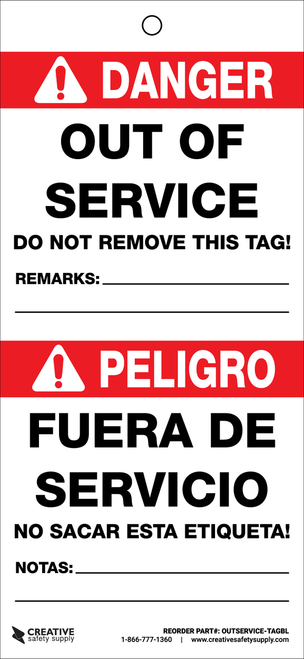 Out of Service (Bilingual Spanish) Tags