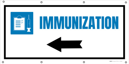 Immunization Left Arrow with Icon - Banner