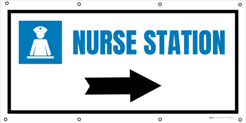 Nurse Station Right Arrow with Icon - Banner