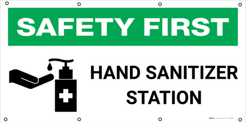 Safety First: Hand Sanitizer Station with Icon - Banner