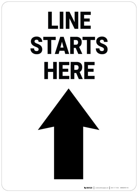 One-Way Aisle Up Arrow Portrait - Wall Sign