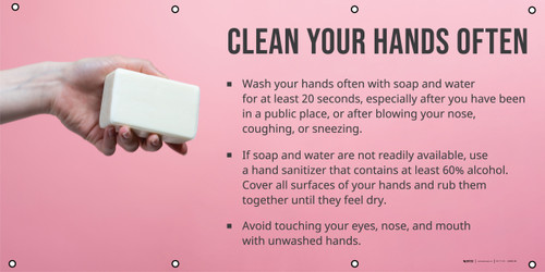 Clean Your Hands Often - Banner