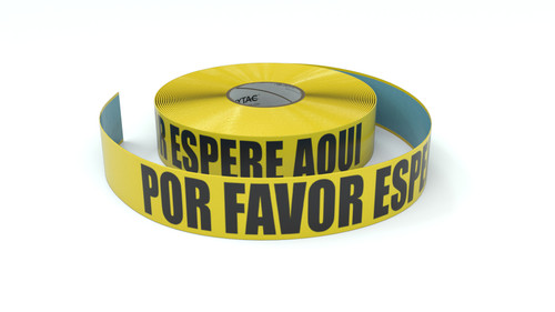 Please Wait Here Spanish - Inline Printed Floor Marking Tape