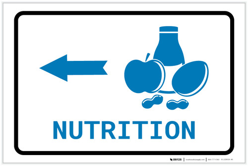 Nutrition Left Arrow with Icon Landscape v2 - Label