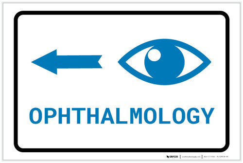 Ophthalmology Left Arrow with Icon Landscape v2 - Label