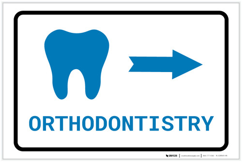 Orthodontistry Right Arrow with Icon Landscape v2 - Label