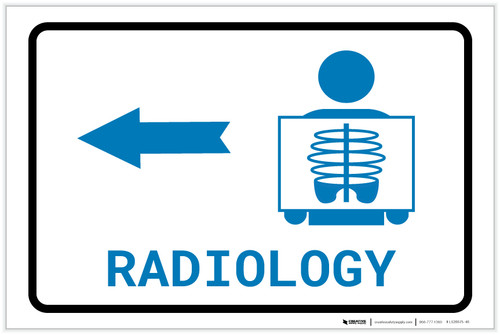 Radiology Left Arrow with Icon Landscape v2 - Label