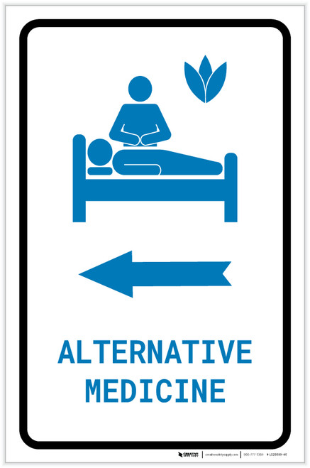 Alternative Medicine Left Arrow with Icon Portrait v2 - Label