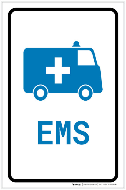 EMS Medical Van with Icon Portrait v2 - Label