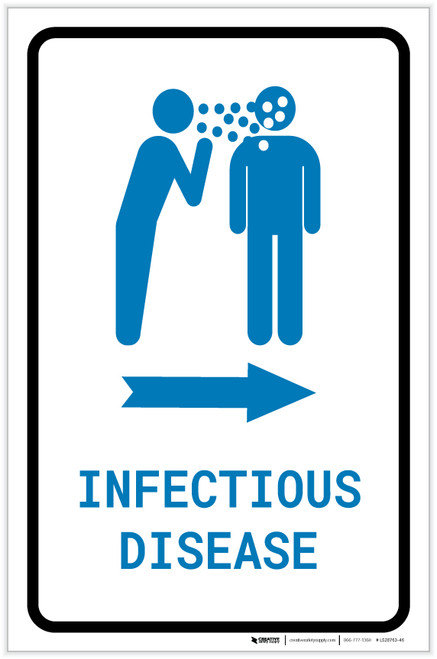 Infectious Disease Right Arrow with Icon Portrait v2 - Label