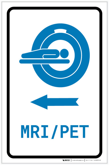 MRI/PET Scan Left Arrow with Icon Portrait v2 - Label