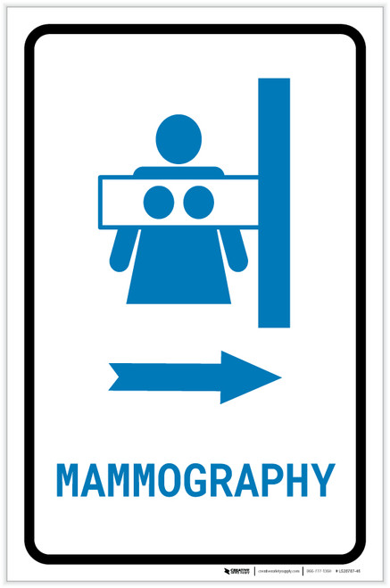Mammography Right Arrow with Icon Portrait v2 - Label