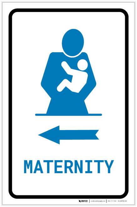 Maternity Left Arrow with Icon Portrait v2 - Label