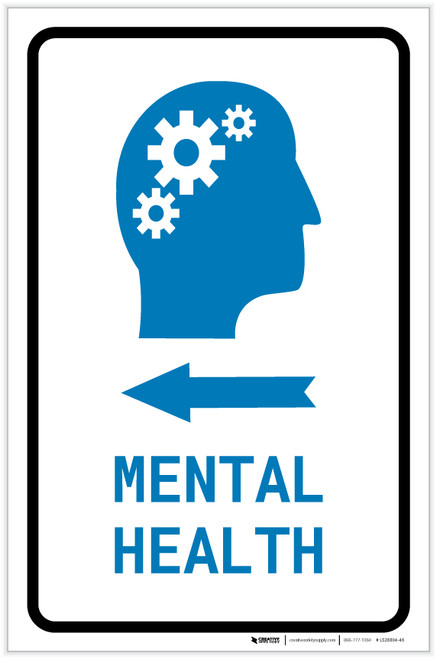Mental Health Left Arrow with Icon Portrait v2 - Label