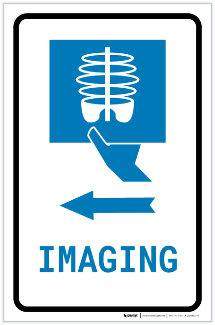 X-Ray Imaging Left Arrow with Icon Portrait v2 - Label