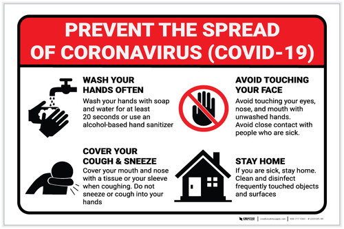 Prevent the Spread of Coronavirus - Label