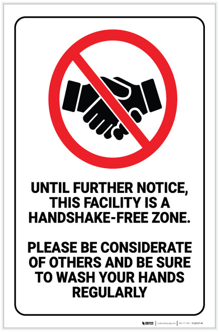 Handshake-Free Zone - Label