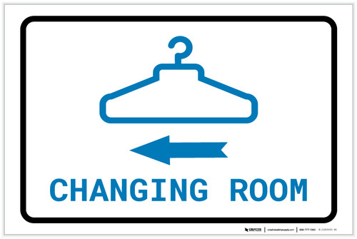 Changing Room Left Arrow with Icon Landscape v2 - Label