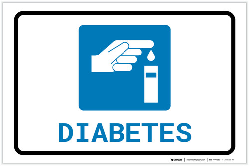Diabetes with Icon Landscape - Label