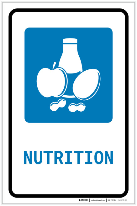 Nutrition with Icon Portrait - Label