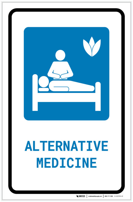 Alternative Medicine with Icon Portrait - Label