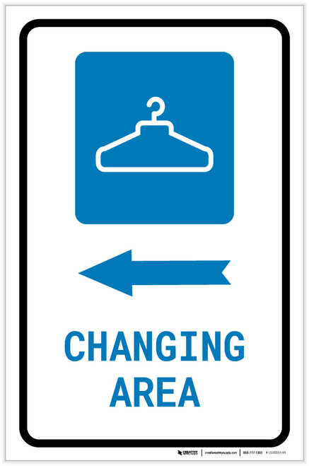 Changing Area Left Arrow with Icon Portrait - Label