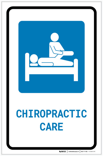 Chiropractic Care with Icon Portrait - Label