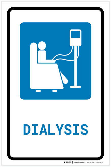 Dialysis with Icon Portrait - Label
