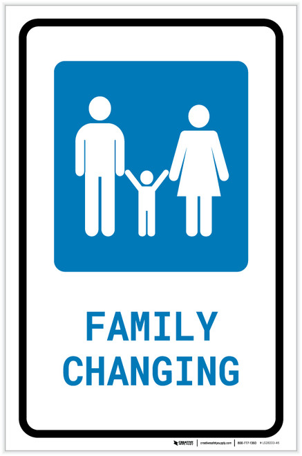 Family Changing with Icon Portrait - Label