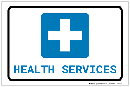 Health Services with Icon Landscape - Label