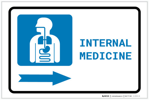 Internal Medicine Right Arrow with Icon Landscape - Label